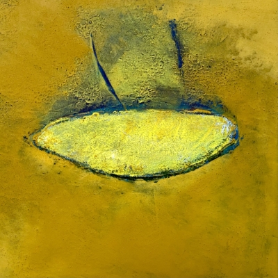 Amberlit Mixed Media on Cradled Wood Panel 40cm sq