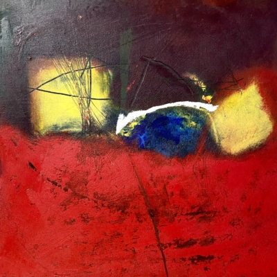 Pavement Poem #3 Mixed Media on Framed Cradled Wood Panel | 28cm sq