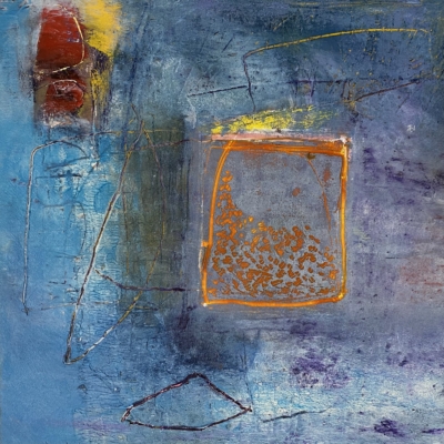 A Not So Distant Shore Mixed Media on Cradled Wood Panel 40cm sq