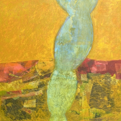 Castellaneta Mixed Media on Cradled Wood Panel. 100 cm sq