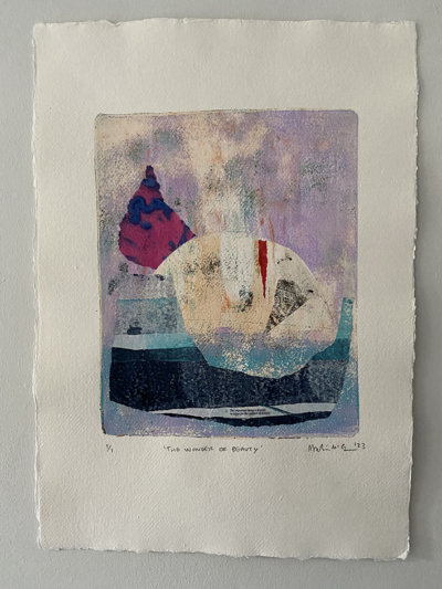 wonder Gelli Print & Collage on 210 gsm Khadi Handmade Paper | Framed 43 x 55cm